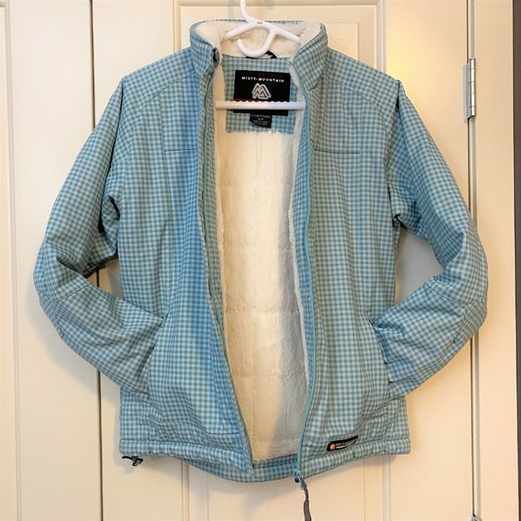 LIKE NEW Misty Mountain fur lined mint jacket - Picture 2 of 9